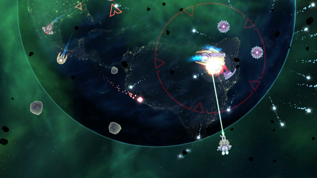 Xenoraid gameplay showing a space battle