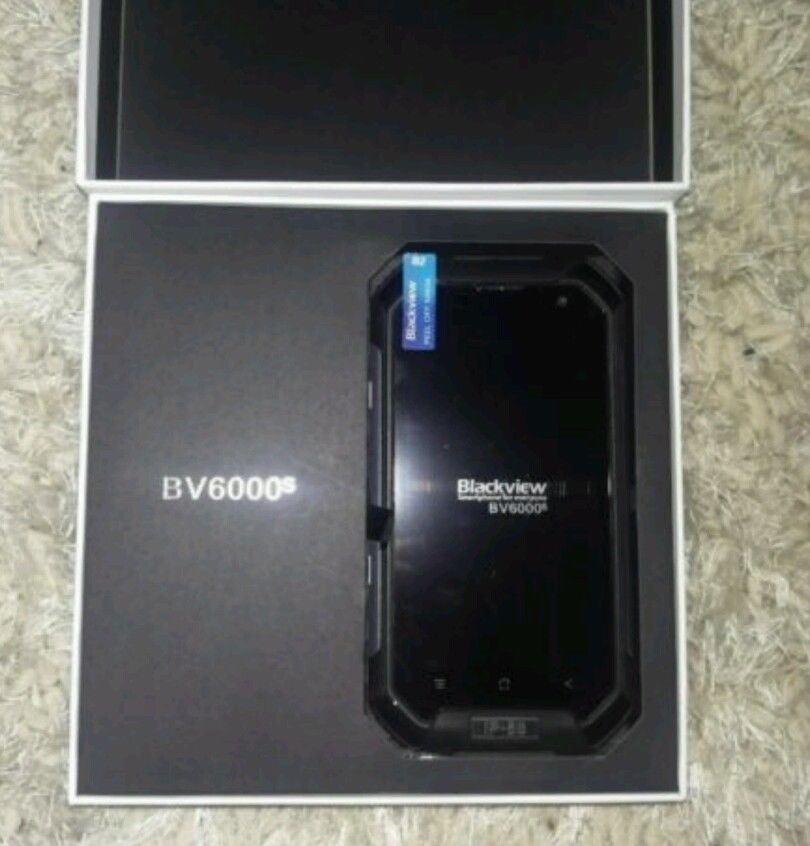 Blackview BV6000s box opened revealing phone inside