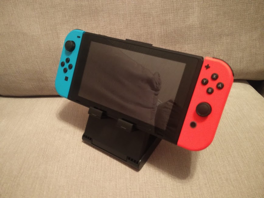 Nintendo Switch on stand