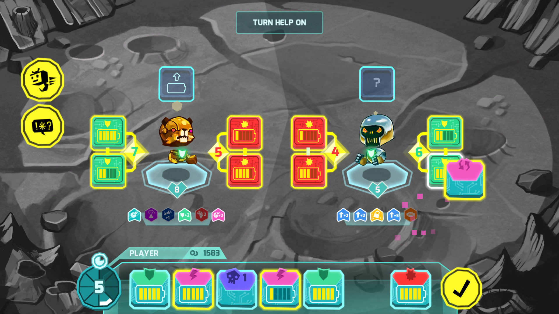 Gameplay footage from the battle phase of Insane Robots