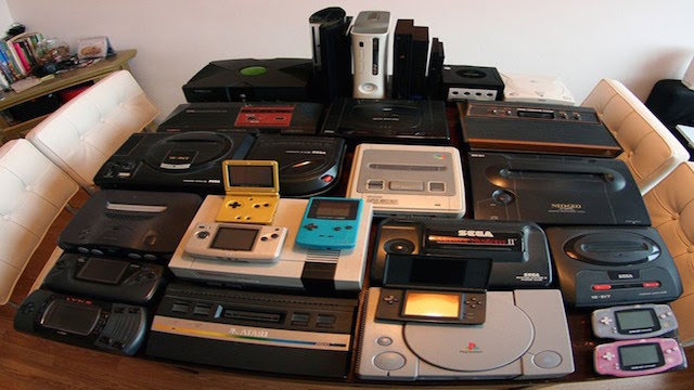 old retro game consoles