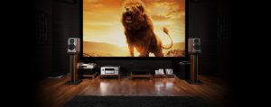 S200 Pro header image set up in front of a screen showing a scene from the lion king
