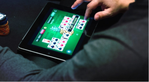 online Casino Card Game on a Tablet