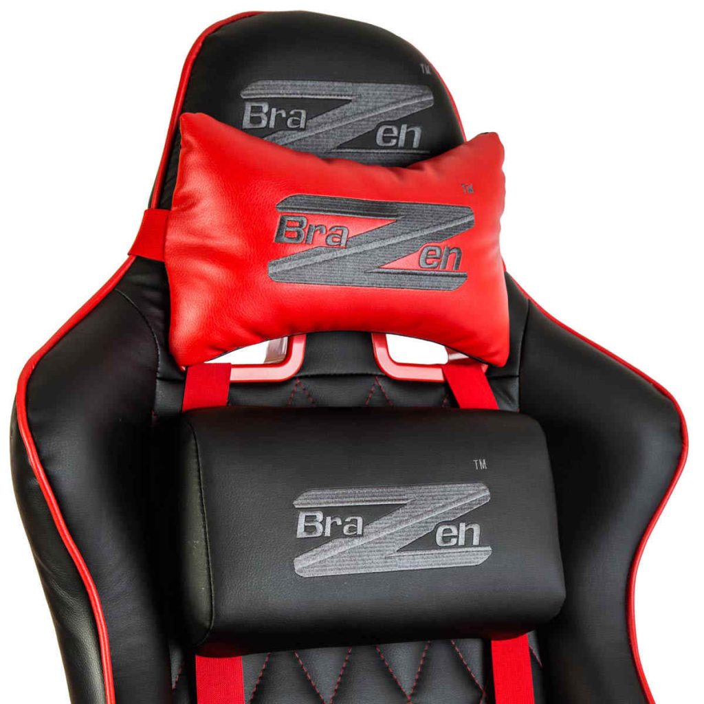 BraZen Phantom Elite Cushions in red and black