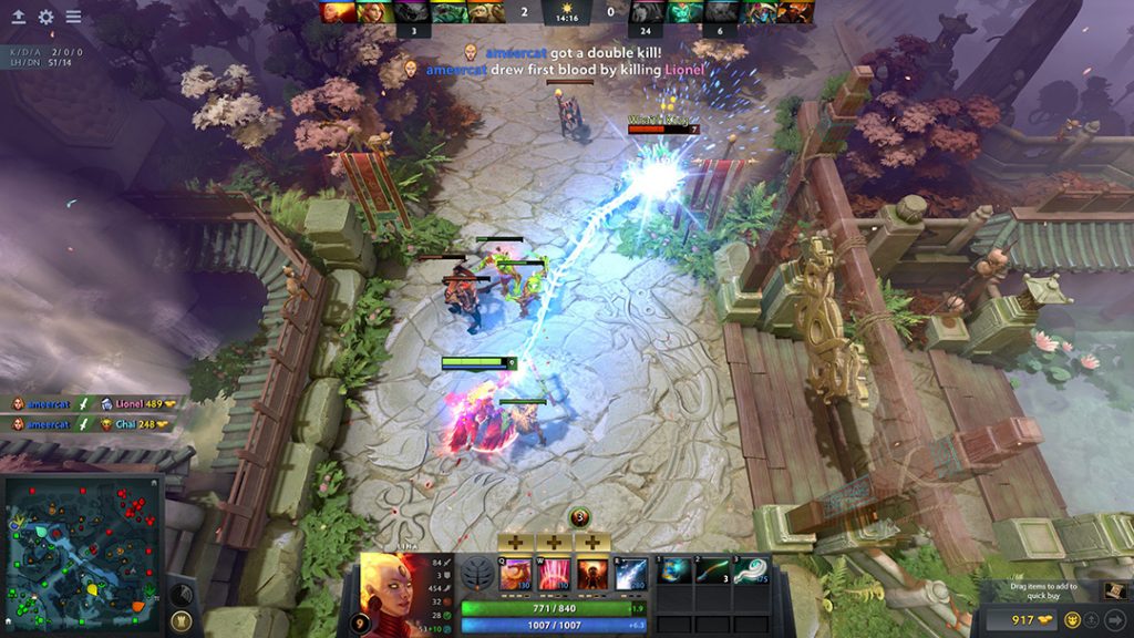 Gameplay from one of the most popular games in esports, DotA 2