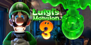 Luigi's Mansion 3 logo and artwork
