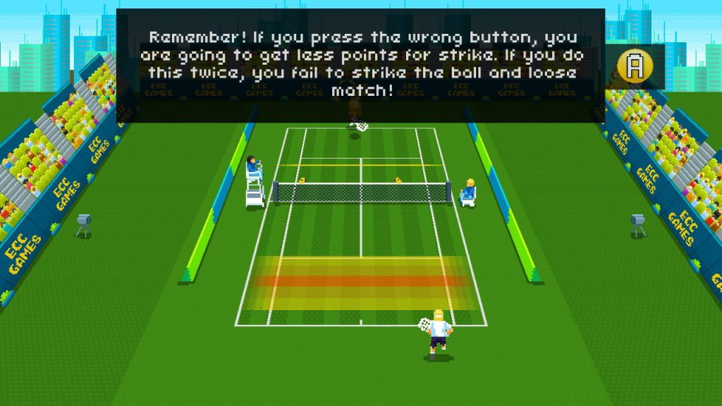 Super Tennis gameplay on the court