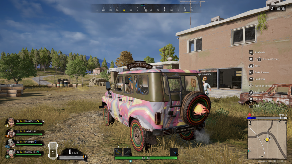 PUBG Jeep in psychadelic colours