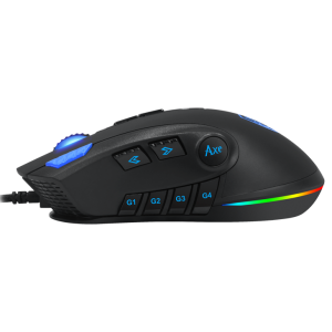 Side view of SADES gaming mouse