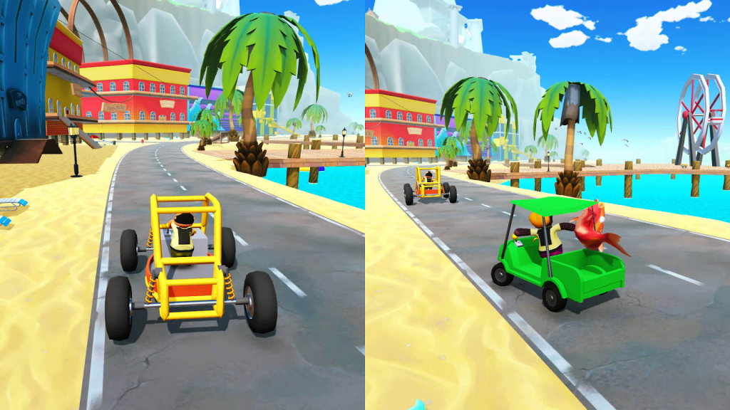 Totally Reliable Delivery Service splitscreen gameplay