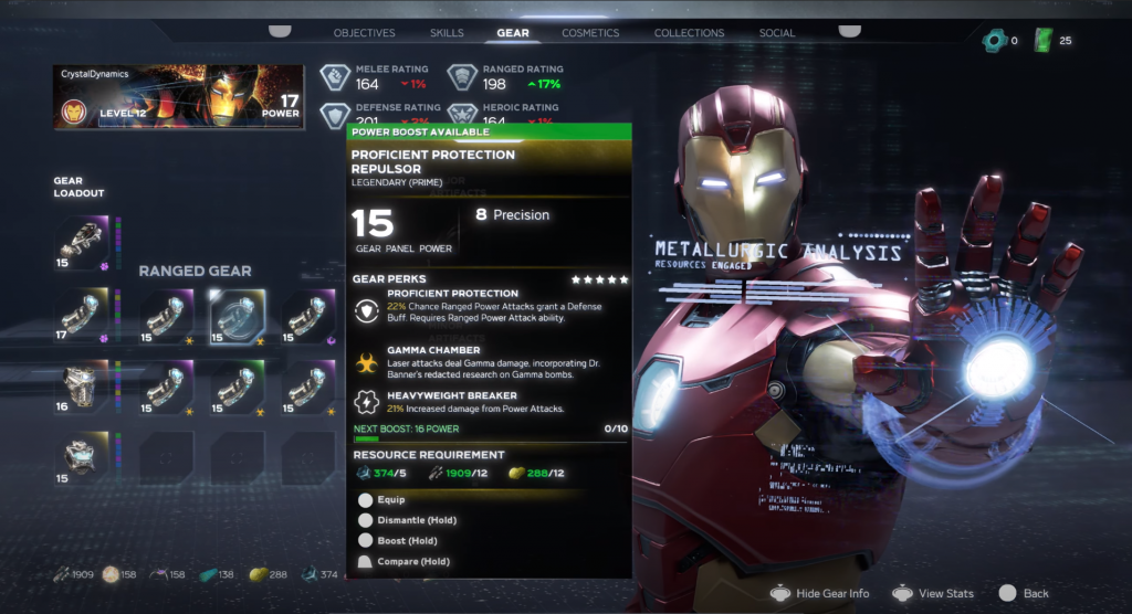 Gameplay screen shot from Marvel Avengers War Table
