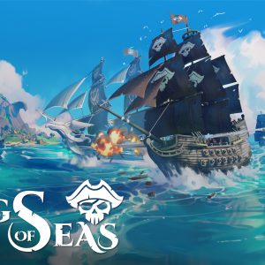 Team17 and 3DClouds King of Seas logo and artwork showing a ship on the sea
