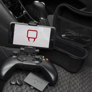 Venom Xbox One Travel Kit for Xbox One showing phone mounted to controller