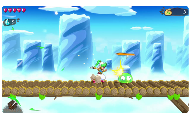 Wonder Boy Asha in Monster World gameplay screenshot