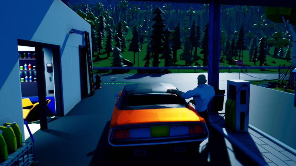 WoodZone gameplay, filling up the car