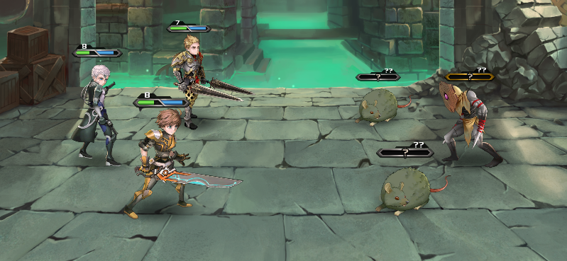 Azure Saga: Pathfinder battle gameplay