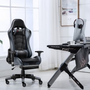 JL Comfurni Gaming Chairs at a desk