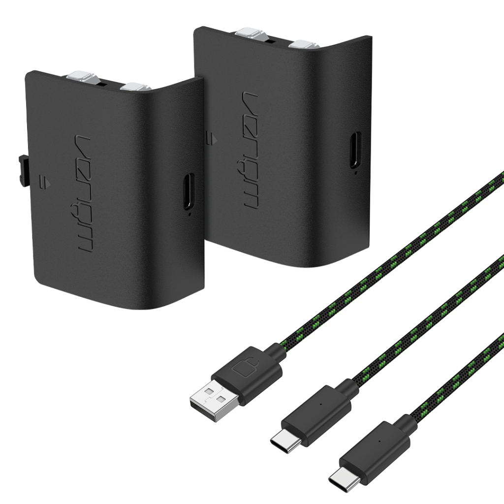 Venom Series X Twin Rechargeable Battery Packs in Black
