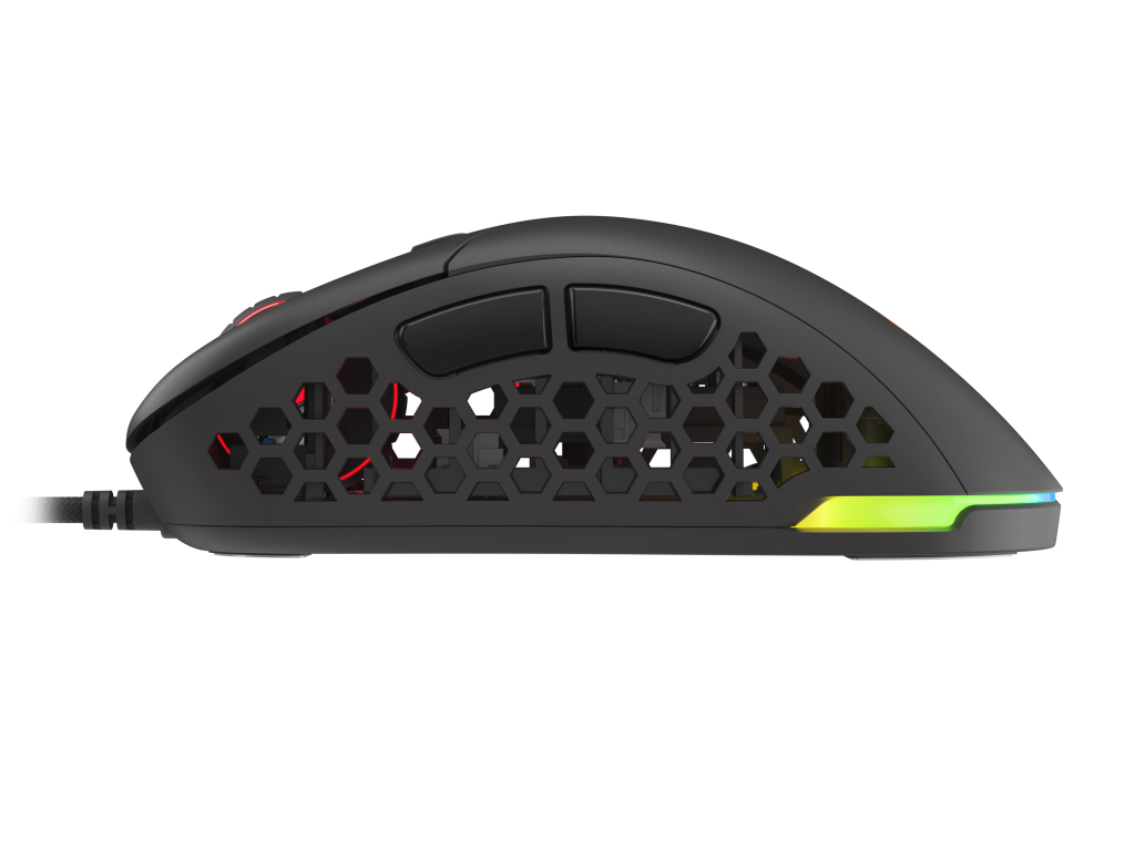 Left side view of the Genesis Xenon 800 gaming mouse