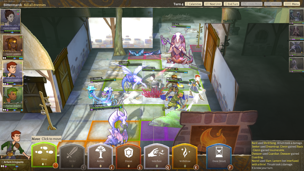 Wildermyth Eluna and the Moth gameplay screenshot