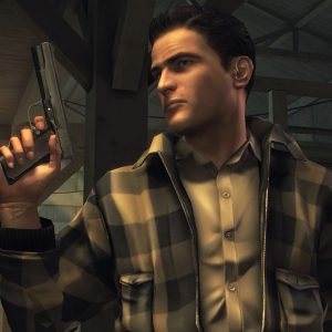 Mafia II character holding a gun