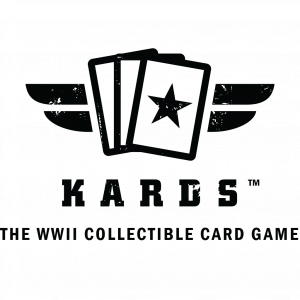 KARDS logo with slogan "The WWII Collectible Card Game"