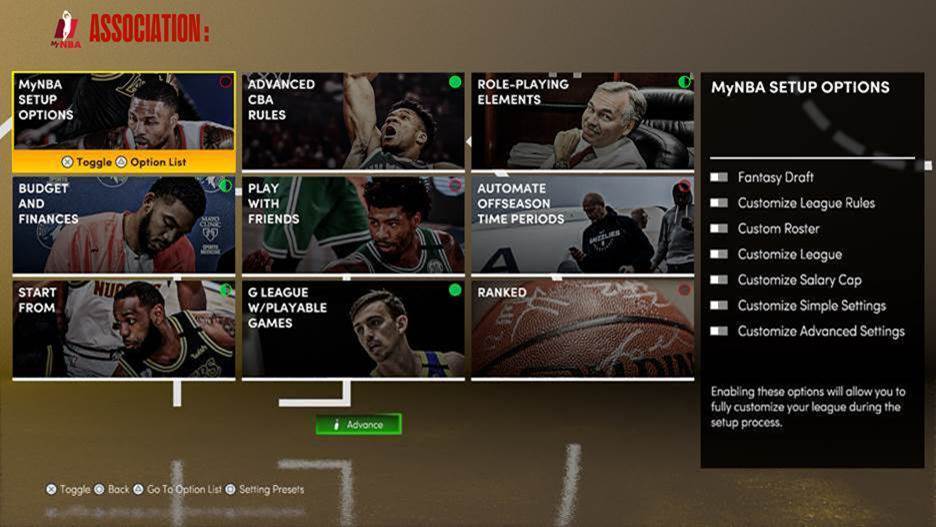 NBA 2K21 Home Screen