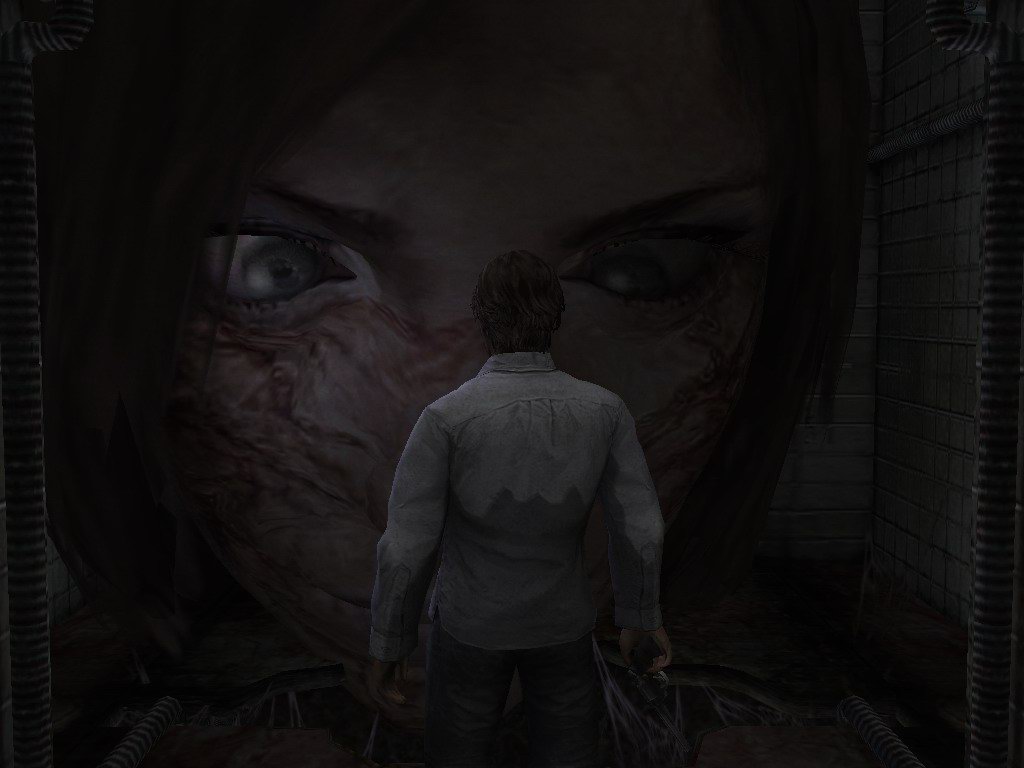 The subject of Henry's voyeurism stares right back at him in Silent Hill 4.