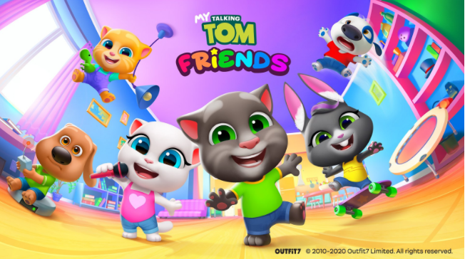 My Talking Tom and Friends artwork featuring cats and other animals