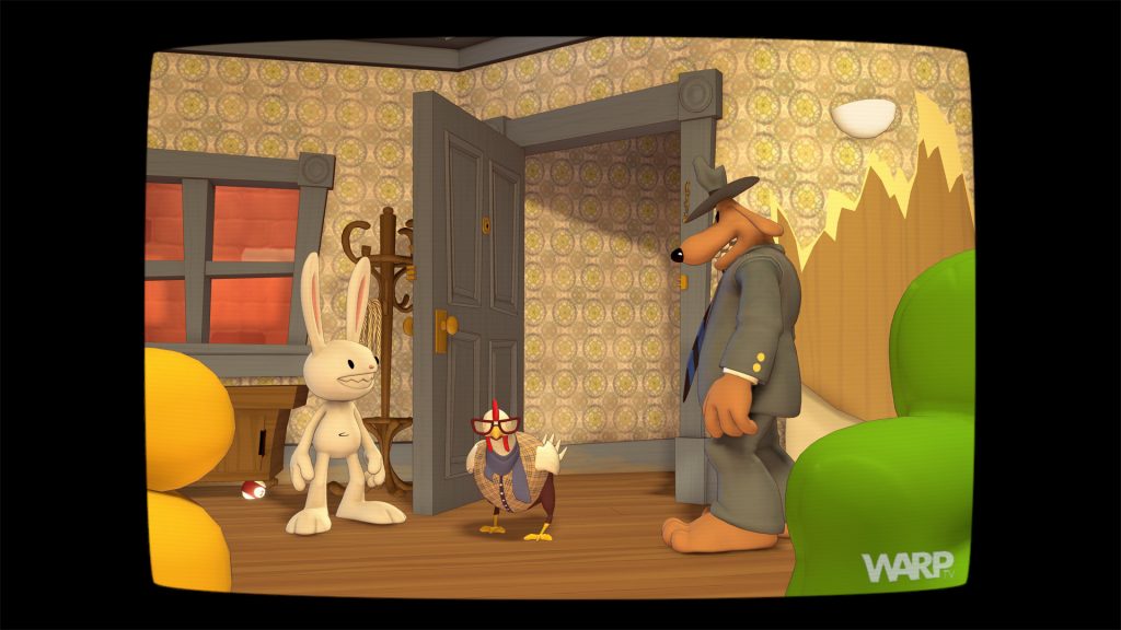 Sam & Max Save the World on a TV screen