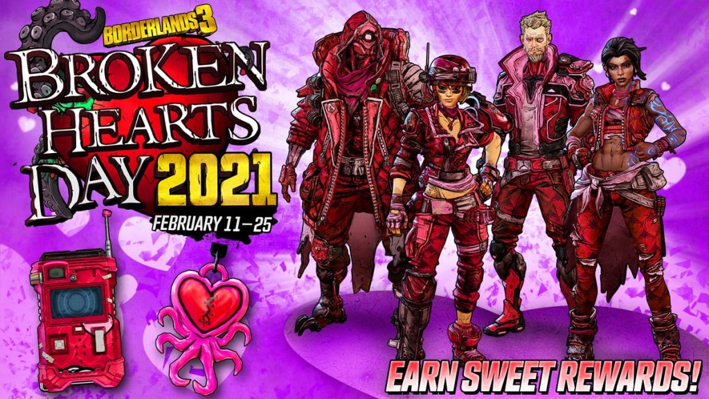 Borderlands 3’s Broken Hearts Day Event Rewards