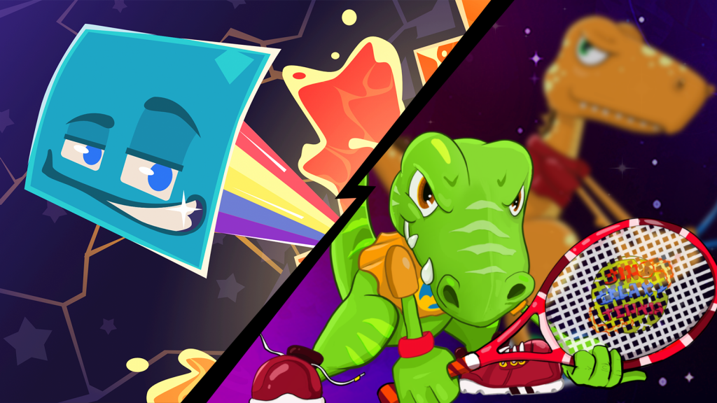 Dino Galaxy Tennis & Jumping Joe crossover artwork