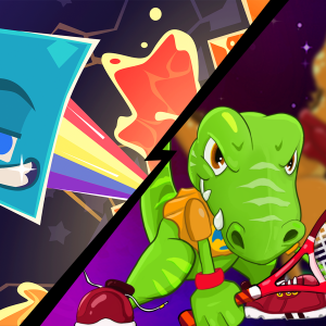 Dino Galaxy Tennis & Jumping Joe crossover artwork