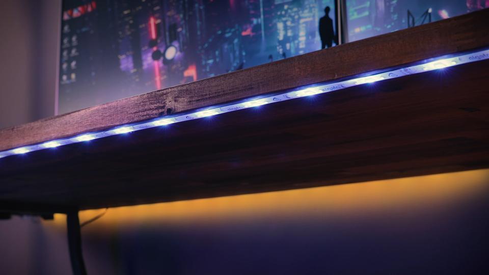 Elgato Light Strip Under Desk