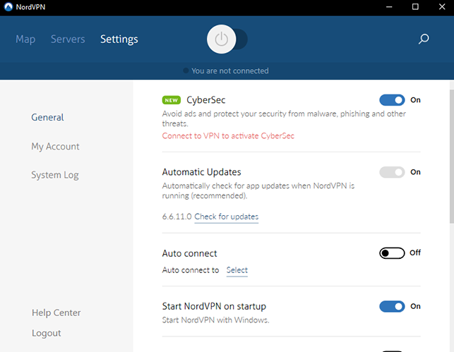 NordVPN Settings that are adjustable to set the service up how you'd like