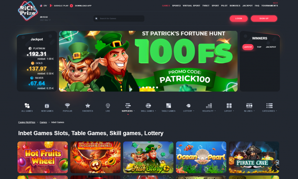 RichPrize Casino - Inbet Slots Online