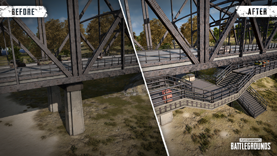 PUBG Erangel Map Updates shows new bridge