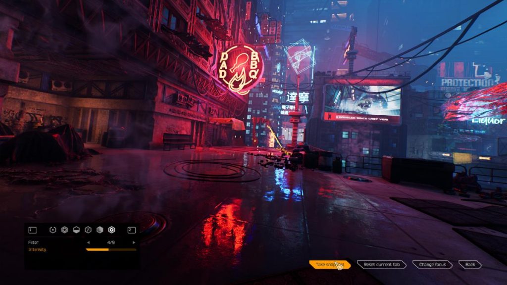 Ghostrunner Photo Mode during gameplay