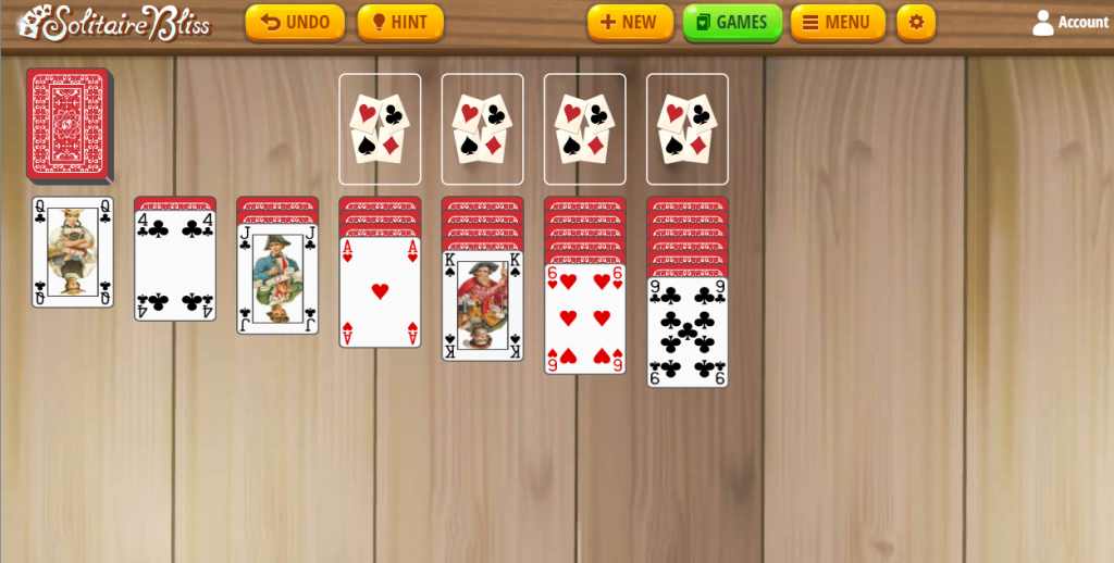 Solitaire Bliss online card game