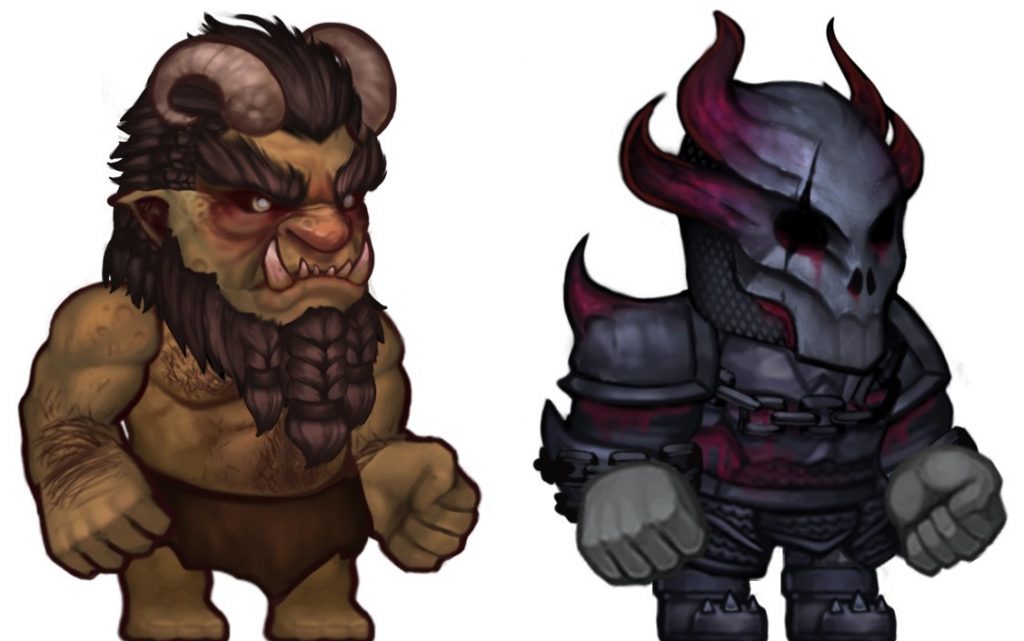 Ultimate ADOM Character Artwork of two characters