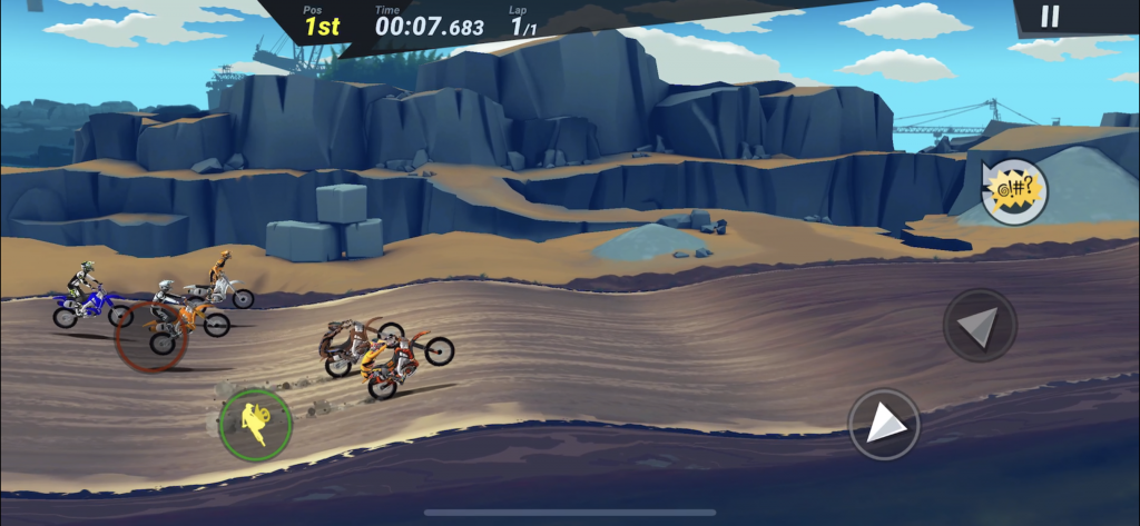 Mad Skills Motocross 3 gameplay of a race