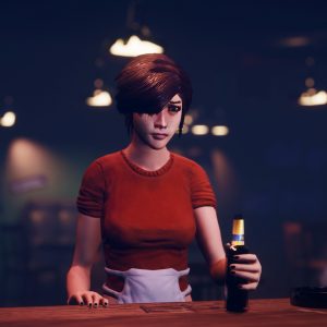 Of Bird and Cage screenshot of woman in a bar