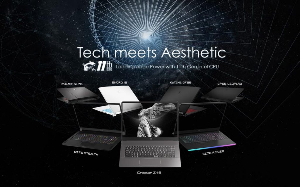 MSI Tech Meets aesthetic new laptop ranges