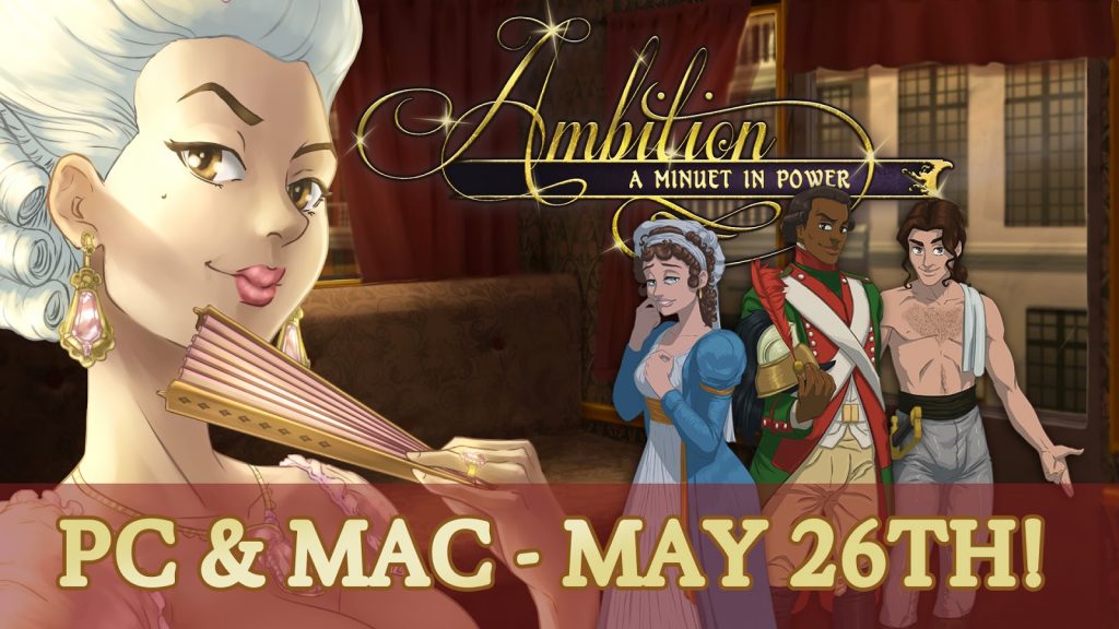 Ambition: A Minuet in Power logo with May release date