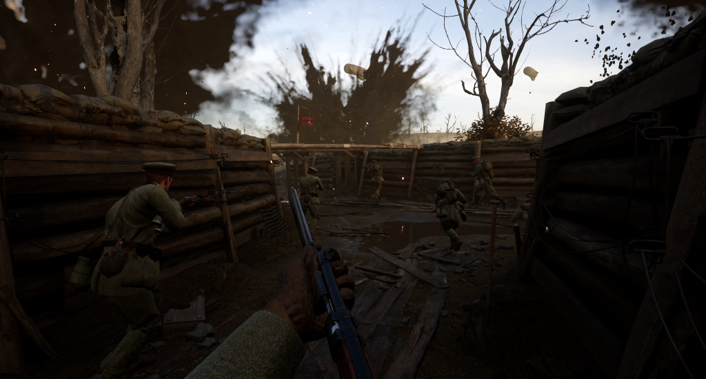 Beyond The Wire screenshot of gameplay in the trenches