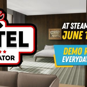 Hotel Renovator logo and demo date