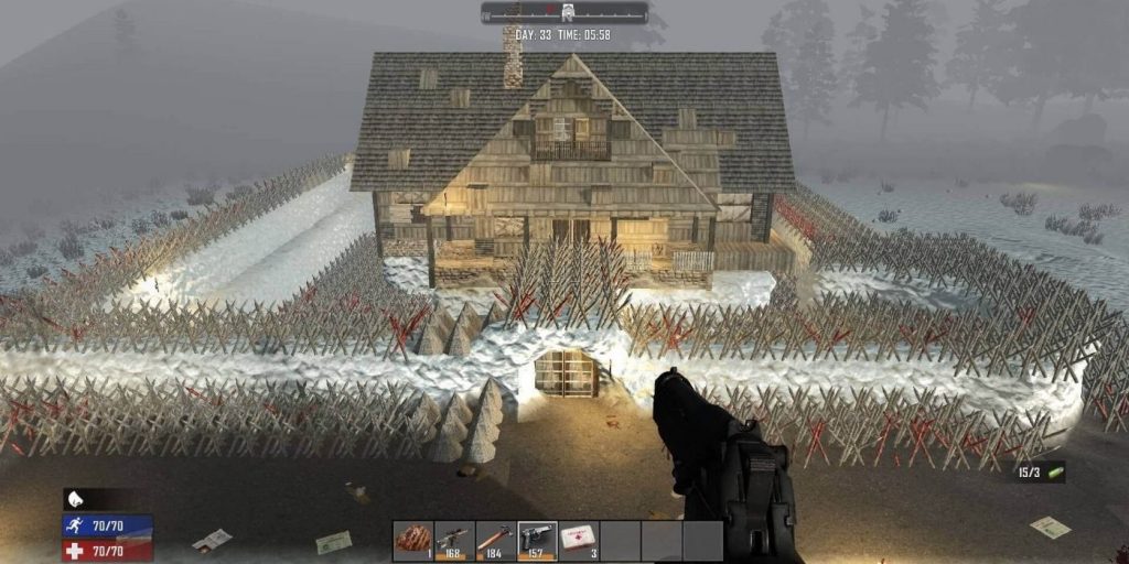 7 Days to Die base with defences