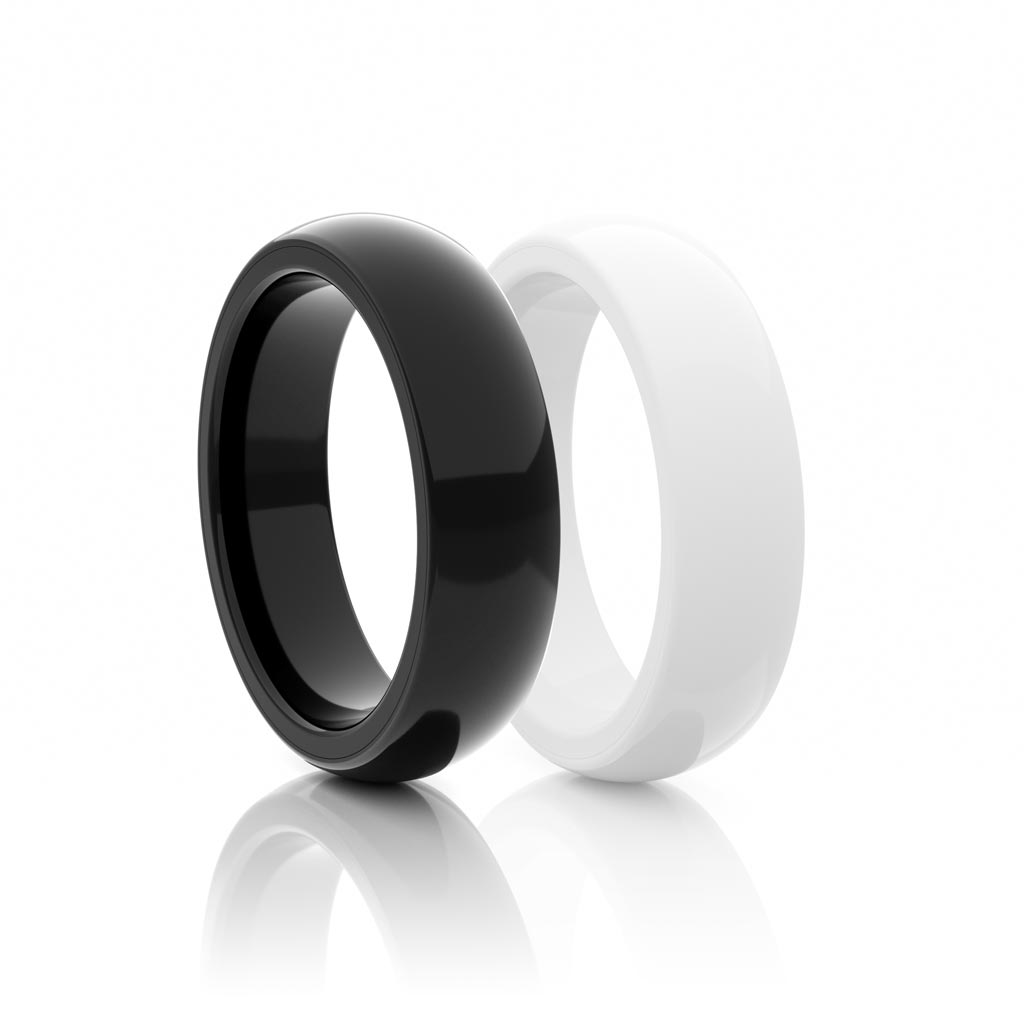 Smart jewelry Rings in black and white