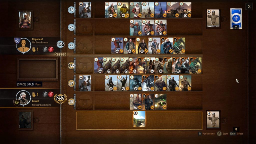 Gwent minigame in The Witcher 3