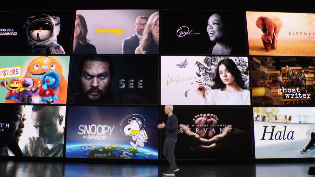 Apple TV+ shown at Apple presentation